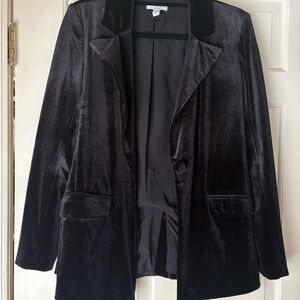 Nine West Black Velvet Blazer